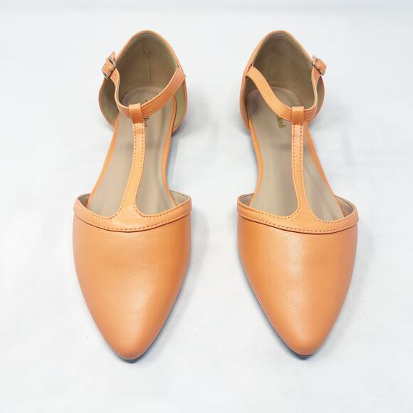 [ModCloth] Turn Back Prime T-Strap Retro Pointed Toe Vegan Ballet Flats Size 11 - Picture 6 of 11
